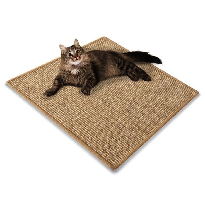 Comparer les prix de Tapis à griffer pour Chat Sisal 100 x 100 cm Marron clair - Karat - Rectangulaire - Intérieur - Liège - Beige