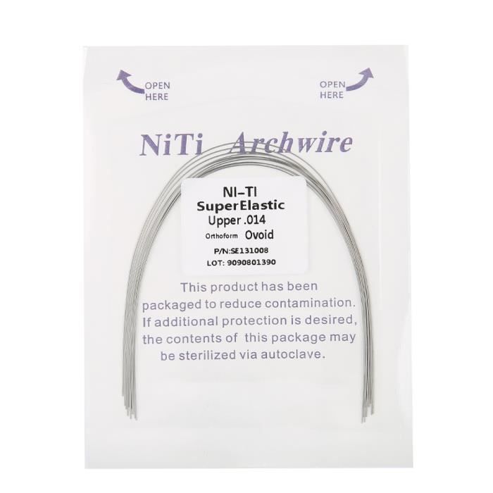 Arc Orthodontique Rectangulaire Super élastique Cu-NiTi - Arrêts De Fil Préformés - Chine