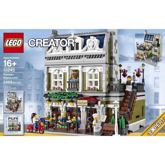Jouet de construction - LEGO - Le Restaurant Parisien - 2469 pièces - Adulte  - Cdiscount Jeux - Jouets