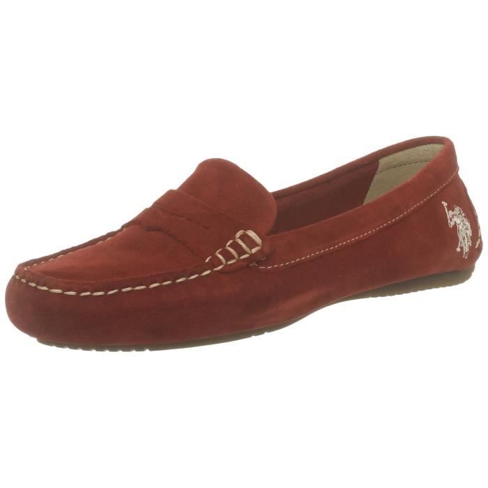 Us Polo Assn Burgy 1, Mocassins Femme SHBQR Rouge - Cdiscount Prêt-à-Porter