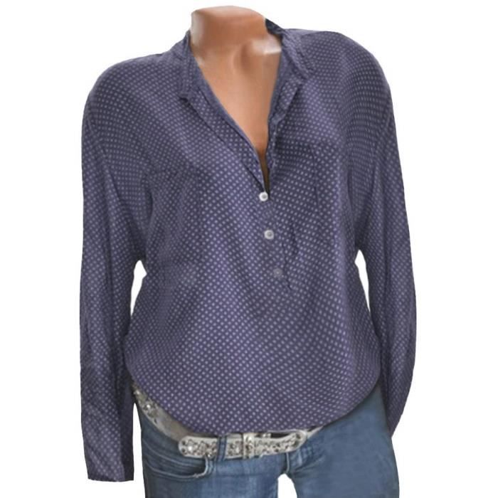 Femmes Grande Taille T-shirt Chemisier Top Shirt Chemise longue tunique haut taille 48 58 50