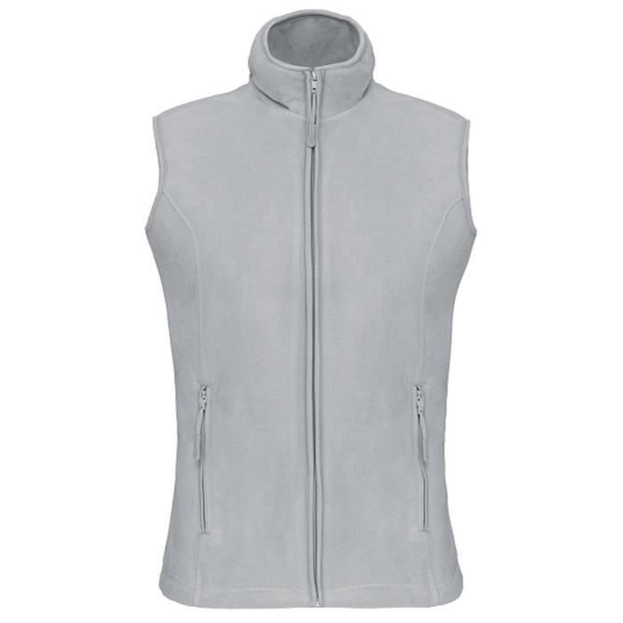 gilet sans manches en micropolaire pour femme - k906 - gris snow