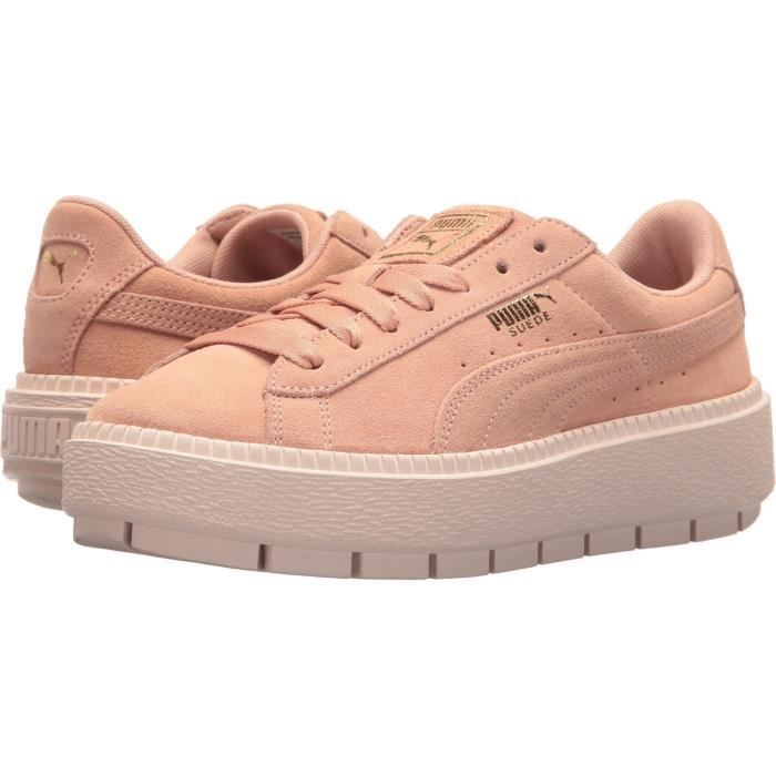 puma suede platform trace beige
