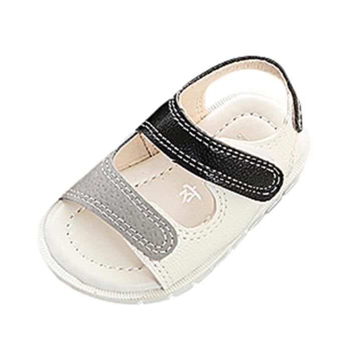 Bebe Garcon Plage Sandales Sneaker Tout Petits Enfants Patchwork Chaussures Simples Casual Blanc Blanc Cdiscount
