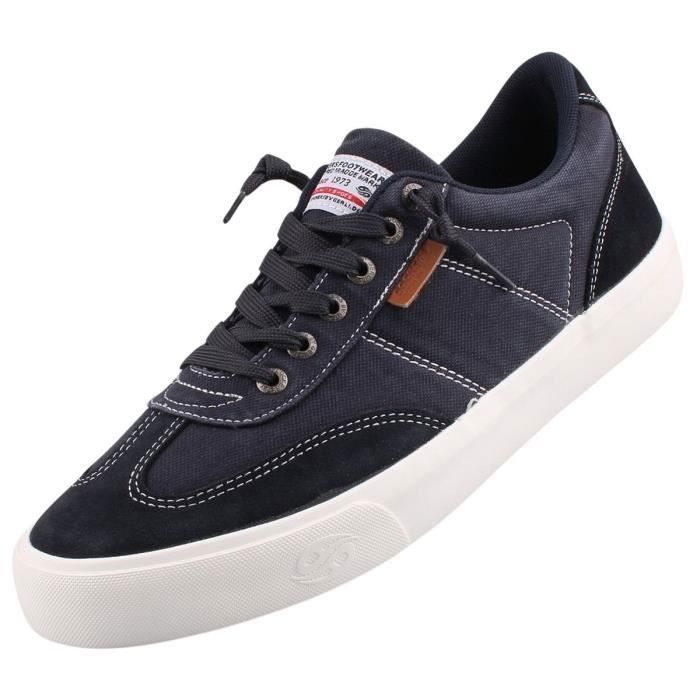 Baskets Dockers Homme Gris/bleu Taille 42 - Dessus Daim - Sneakers Lacets