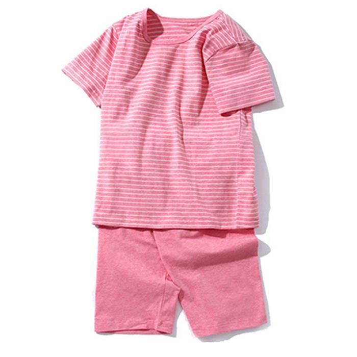 Pyjama d’été débardeur blanc et short rouge en coton • Tous en Pyjama