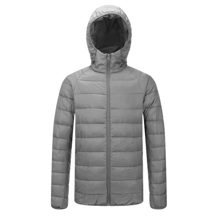 Veste D'Hiver Matelassée Foweknow Homme - Doudoune Légère Sans Capuche - Col Montant