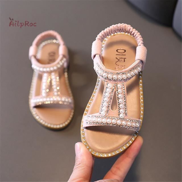 Sandales Femme Chaussure de Plage Été Bohémien Élégant Rose