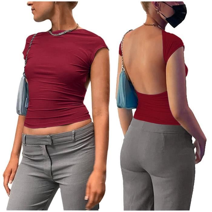 T-Shirt Henley Homme à Manches Courtes - Coton Élastique - Col V Avec Boutons - Décontracté Et Confortable