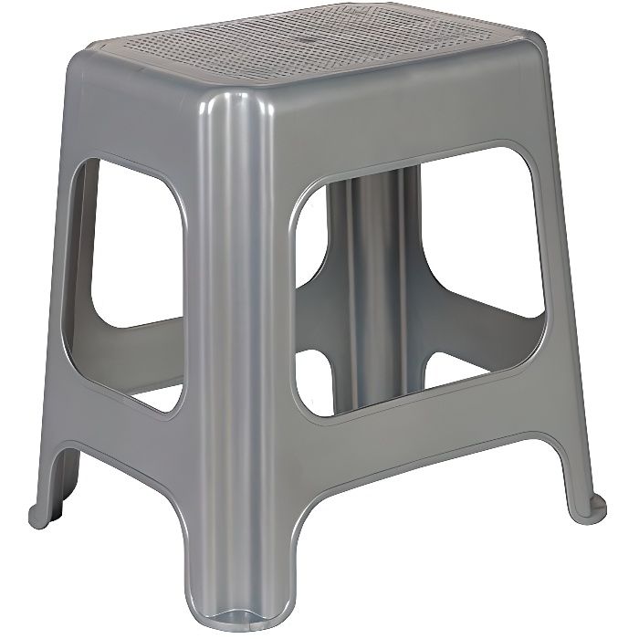 OKT 2053610 Maxi-Tabouret Plastique Argent - Cdiscount Maison