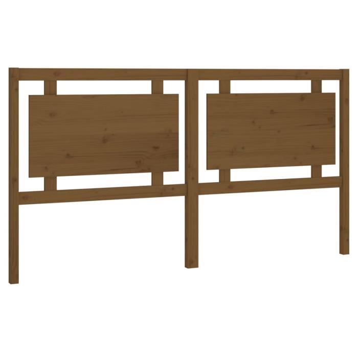Tête De Lit En Pin Massif Marron Miel - 146x100 Cm, Style Rustique Et élégant Pour Chambre