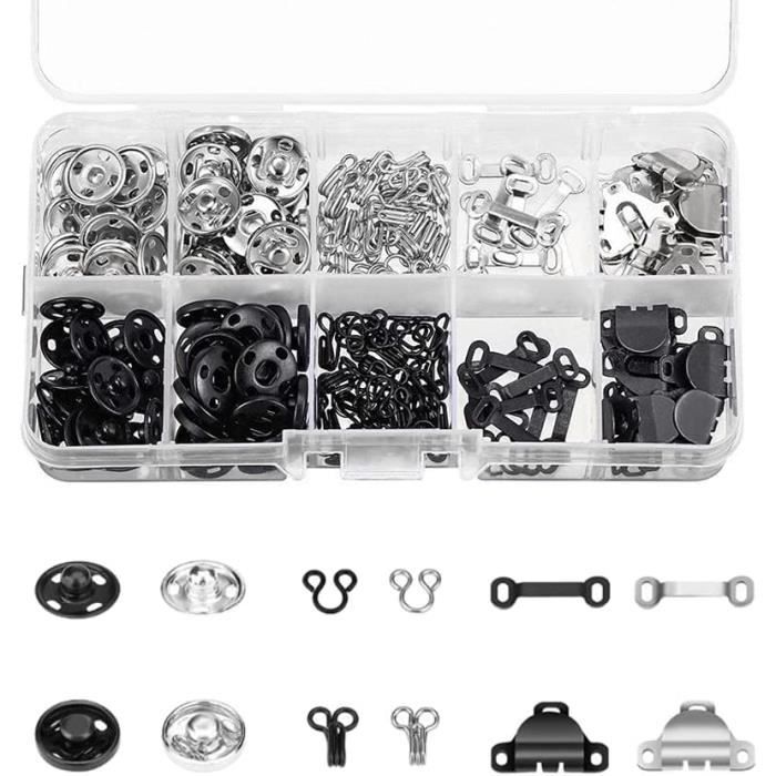 GGISUI 300 Pièces Bouton Pression Metal, Pressions Couture avec 3
