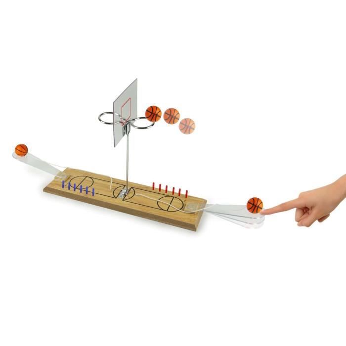 Jeu De Basket De Bureau – Jouet Manuel Avec Bouton Lanceur – Pour Enfants Et Adultes, 2 Joueurs – Développe La Coordination œil-main