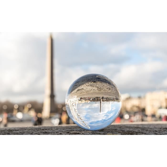 Rollei Lensball 90mm I boule en verre I boule de cristal I boule photo I avec sac de rangement et chiffon de nettoyage en microfibre