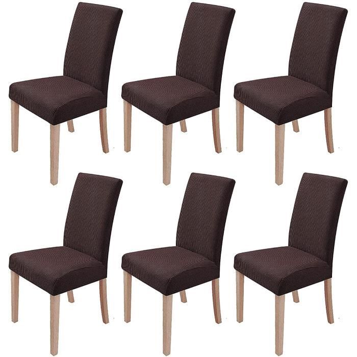 Housse De Chaise à Dossier Incurvé WYLEBER - Tissu Extensible, Antidérapant, Pour Salle à Manger, Bureau, Mariage | Taille Réglable (Beige Et Autres Couleurs) - 4