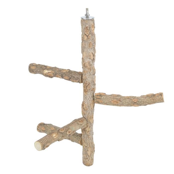 Perchoir en bois - Mothinessto - 15 cm - Antidérapant - Réglable
