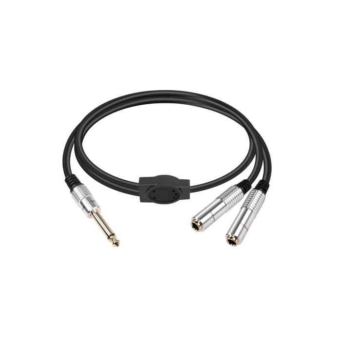 Cavo Audio PA Mono Y Maschio A Femmina Doppio Da 6,35 1/4 - Foto 4