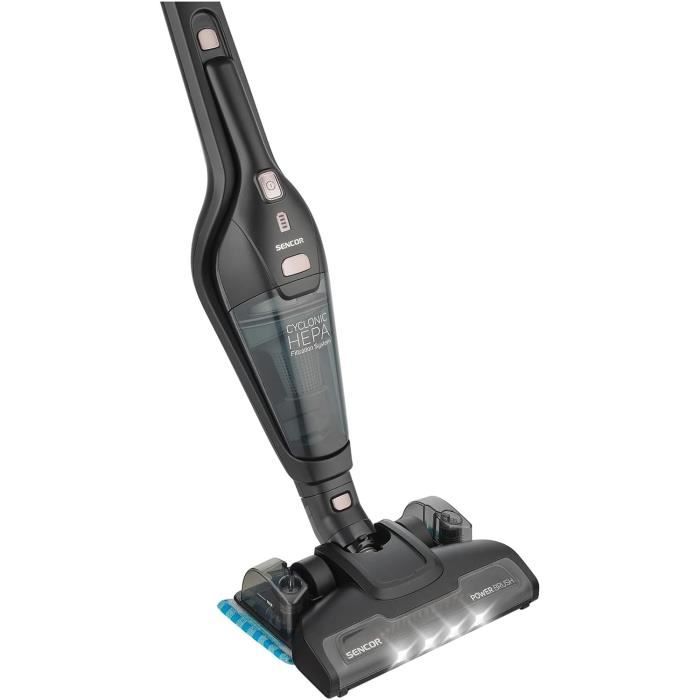 SENCOR SVC 0675BK EUE2 Aspirateur sans Fil 4 en 1 avec Serpillière Balai et Unité à Main Amovible Batterie Li ION 25 2V Brosse Mo