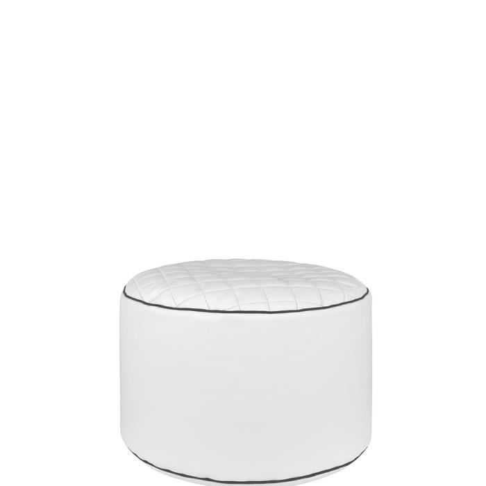 repose-pieds blanc contemporain design - sitting point - modo tap - simili - plastique - 38x54x54 cm