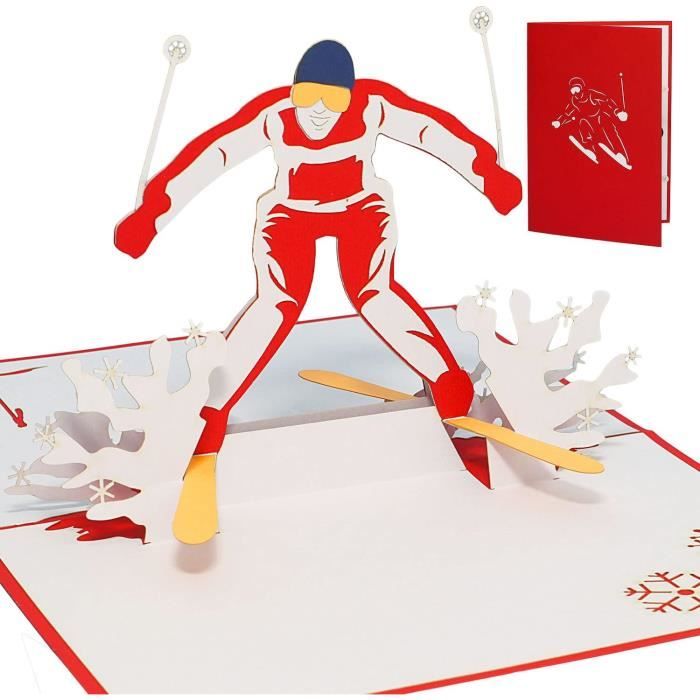 Carte Pop Up Flocon De Neige Avec Cœur - Carte 3D Musicale Pour Noël (Modèle LIN17082 N442) - 13