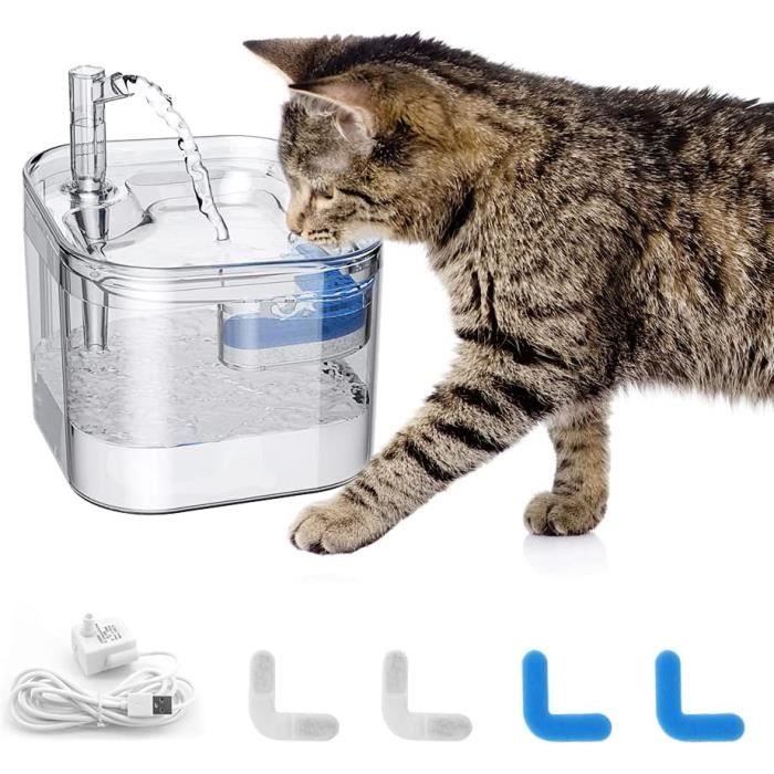 Fontaine à Eau Pour Chat Pretty Paw - 2,5 L, Silencieuse, Filtre Charbon, LED, Sans BPA, Facile à Nettoyer