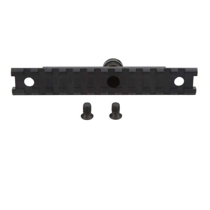 Rail Picatinny/Weaver 10 Pouces HWZ - Alliage Aluminium 257mm - 25 Emplacements - Noir