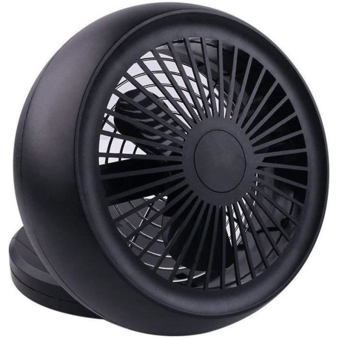 Ventilateur Portable USB Noir - 3 Vitesses - Puissant Et Silencieux - Rechargeable - Neuf