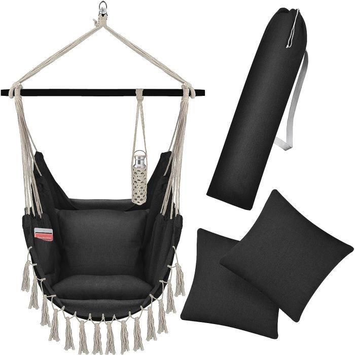 Fauteuil Suspendu avec Support, Chaise Suspendue Intérieur Extérieur