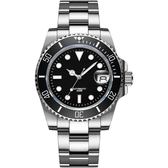 Montre De Plongée BANGLIN – étanche 10 ATM (100 M), Quartz Japonais, Chronomètre, Réveil, Double Fuseau, 12/24 H, Bracelet Silicone