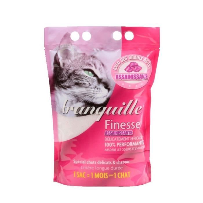 Tranquille Cristalle Cristaux Fins Litiere Pour Chat Delicat 3 7l Cdiscount
