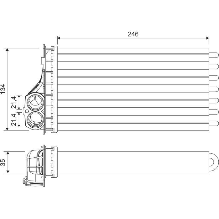 Radiateur de chauffage Citroen picasso - VALEO - 811567