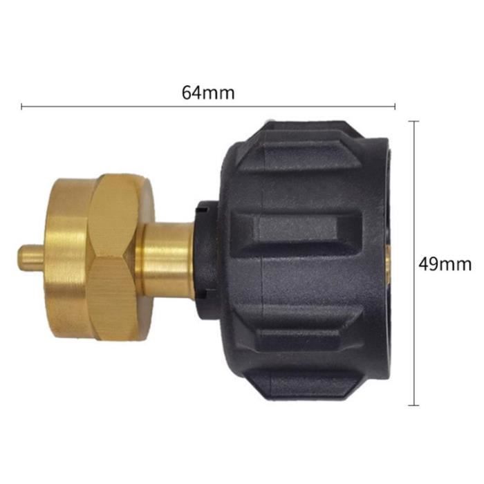 Adaptateur Vanne De Réservoir HPA G1/2-14 - On/Off ASA Fileté Noir (neuf)