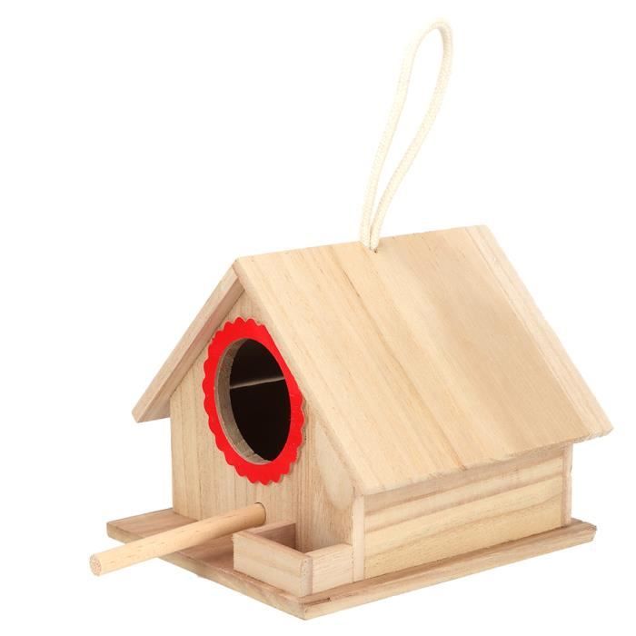 Comparer les prix de Nid suspendu pour oiseaux - Vvikizy - Nid d'oiseau en pin - Résistant à l'humidité - Couleur rouge - Durable