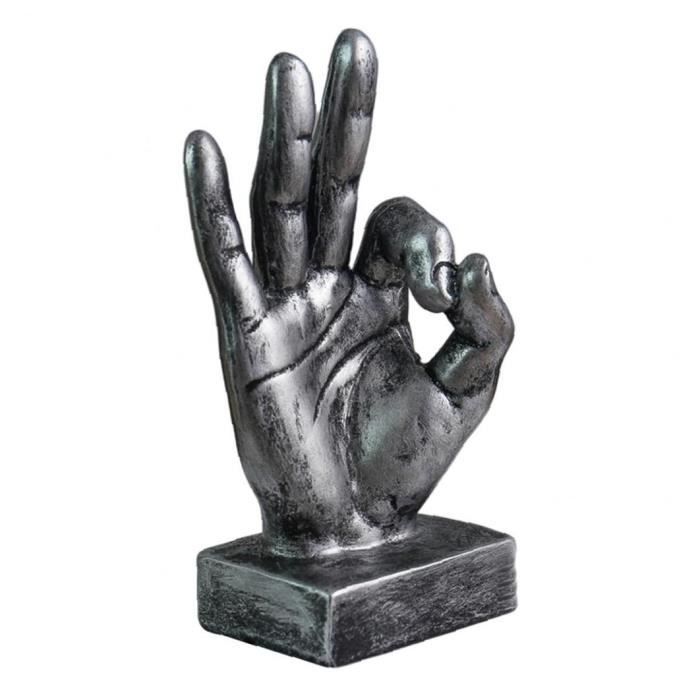 Sculpture Main En Forme De Cœur Doré - Résine, 13,8 X 7 Cm - Décoration Bureau, Salon, Cadeau Romantique - 11