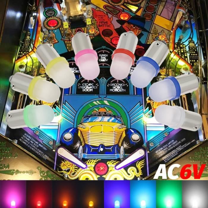 Phares - feux,Amber-China--Machine Pinball à lumière LED mate, 10 ...