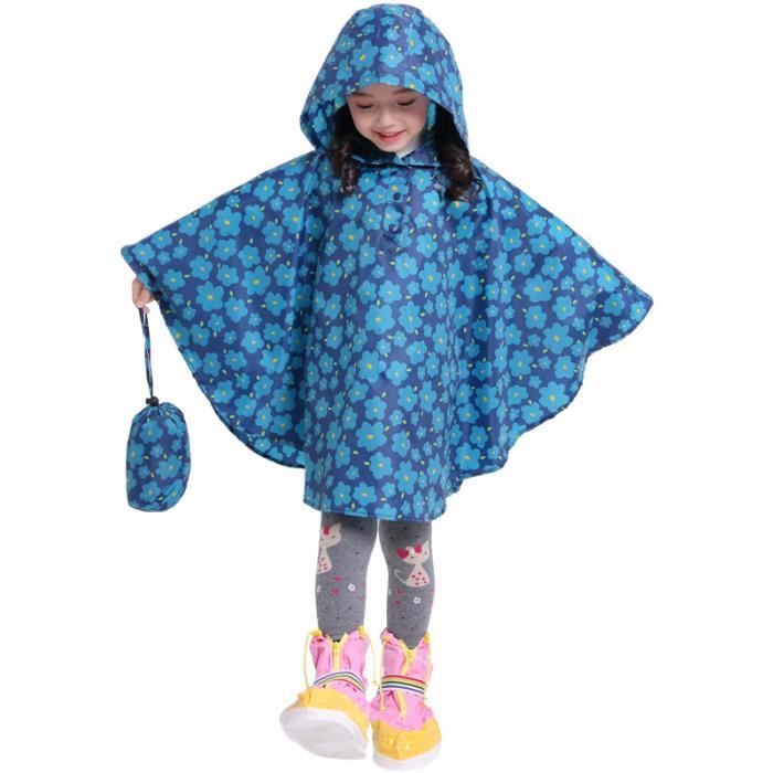 PONCHO, Flower-S--Manteau de pluie imperméable pour enfants, imperméable, jaune, pour garçons et filles, vêtements respirants