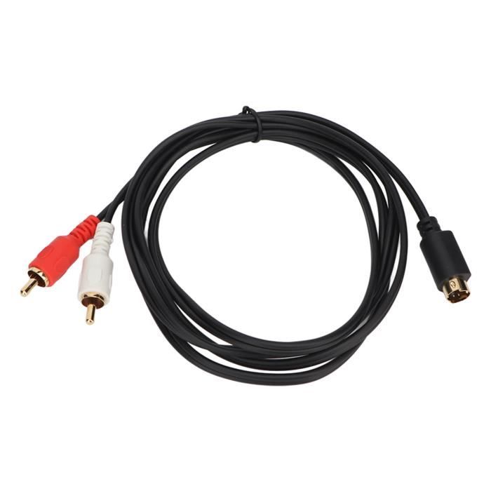 Câble Adaptateur RCA Mono Mâle Vers 2 Prises Femelles – Noir, 1 Pièce