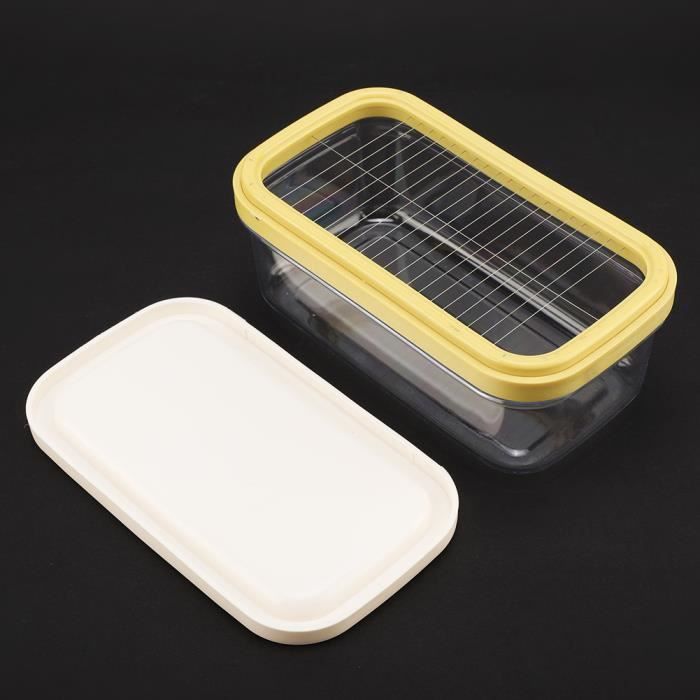 Beurrier En émail Avec Couvercle - Boîte Hermétique Pour Beurre, Fromage Ou Desserts | Dimensions 19,5 X 13,8 Cm, Couleur Blanc