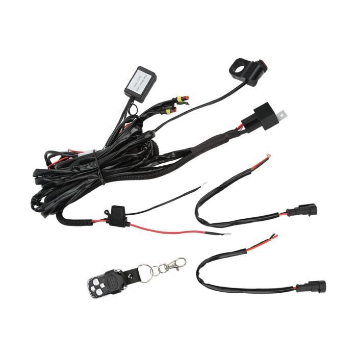 Kit Câblage Phares LED 12V 40A - Avec Relais Et Interrupteur - Pour Barres De Travail 4-52 Pouces