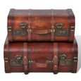 Coffre Rangement Vintage VidaXL - 66x38x40cm | Bois | Déco Salon/Chambre | Avec Loquet