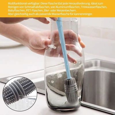 2 PCS Goupillon Bouteille, 33cm Goupillon Gourde INOX Brosses De Pour