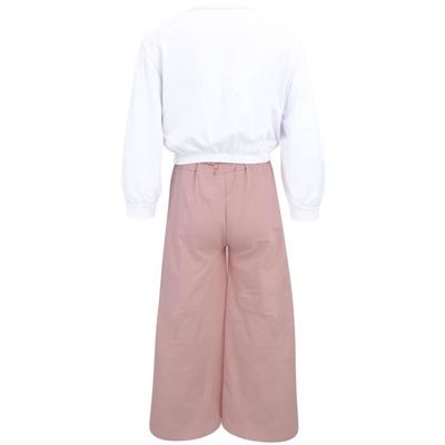 Ensemble Fille Crop Top Et Short - 100% Coton Décontracté - Pour 5 à 13 Ans - Couleurs Assorties