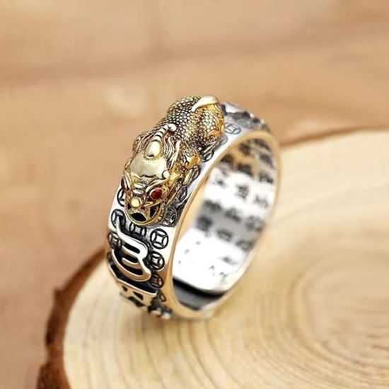 1 Bague porte bonheur Pixiu pour femmes et hommes 1 piece Vintage ouvert reglable anneau Feng Shui amulette richesse mode Achat Vente bague anneau Bague porte bonheur Pixiu pour Mixte