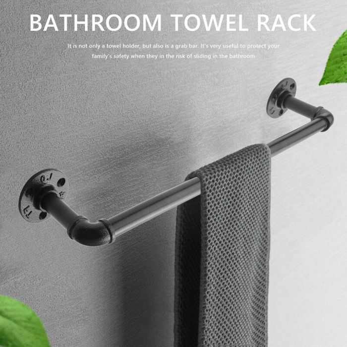 Anneau Porte-Serviette Noir Mat Pour Salle De Bain, Support Mural Pour Serviette