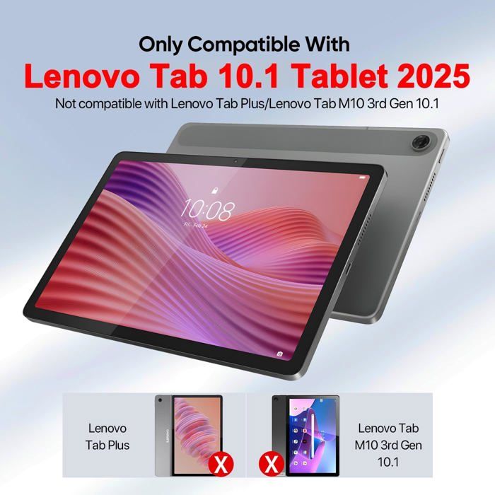 Coque étui Pour Tablette Telekom T Tablet 2 10.1 Pouces - Housse Avec Support, Veille Automatique, Protection Slim, Noir - 12