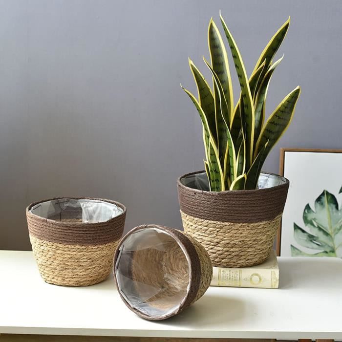 4 Pièces Corde Tressée Macramé Pour Suspendre Des Pots De Plantes - 100x20 Cm, Coton, Avec Pompons, Décoration Intérieure/extérieure - 8