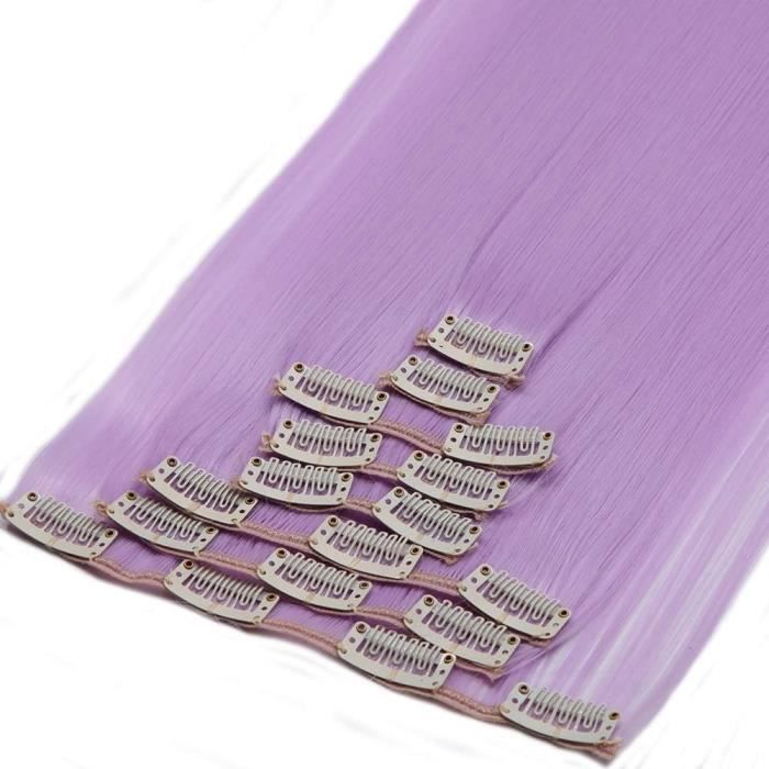 Extensions De Cheveux Clips Acajou – Longueur 70 Cm, Synthétique, Neuves Avec étiquettes