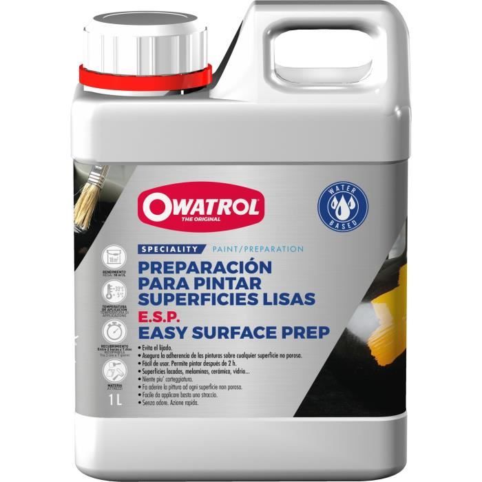 OWATROL ESP - Primaire D'Accrochage Universel Pour Supports Lisses - Incolore à L'Eau - 1 Litre