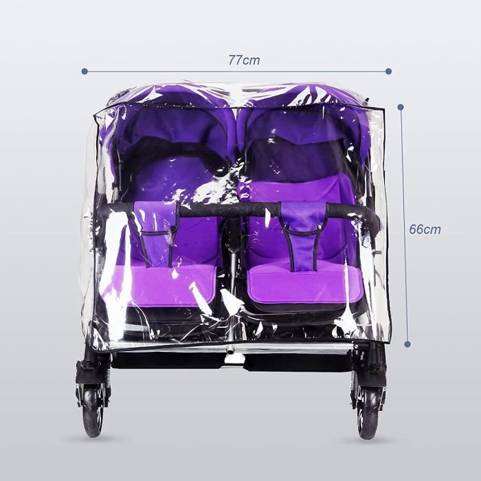 Protection pluie outlet poussette double universelle