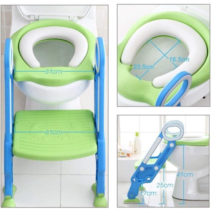 Costway siège de toilette pour enfants pliable et réglable, siège